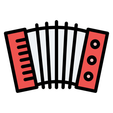 red accordion musical instrument clip art preview