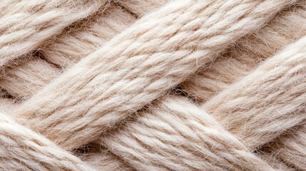 Fototapeta premium A close up of a pile of white yarn