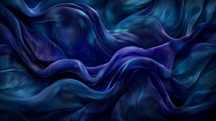 Fototapeta premium A dark blue and purple abstract background with wavy lines