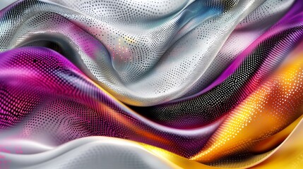 Naklejka premium a close up of a colorful fabric with a pattern on it