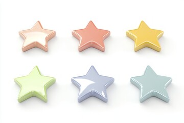 Obraz premium Colorful 3D Stars Graphic Design