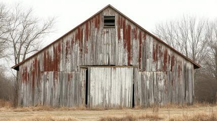 Naklejka premium Rustic Old Barn in the Countryside