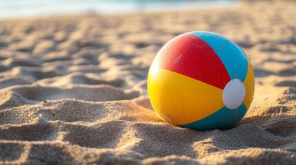 Obraz premium Beach Ball on Golden Sand