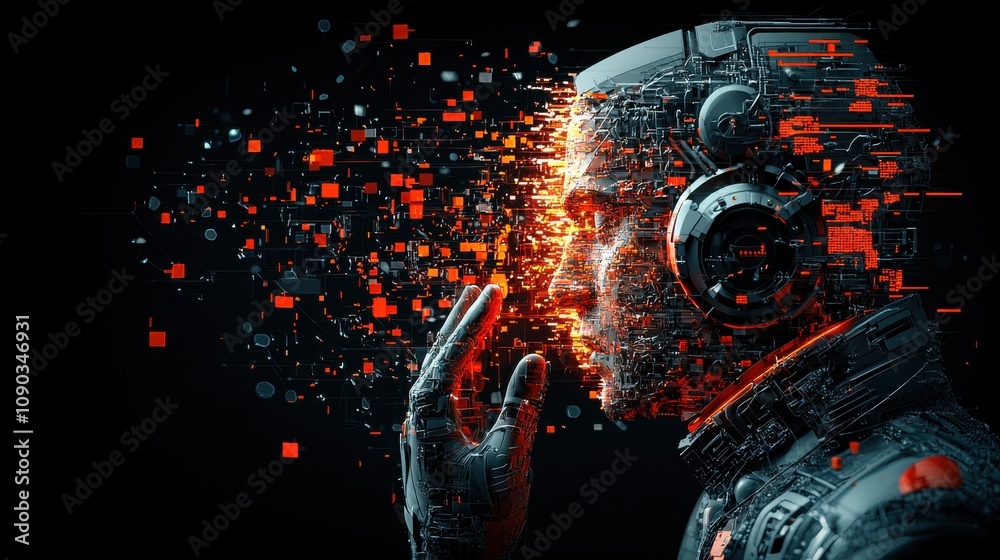 Fototapete Exploring fragmented data in abstract ai models a comprehensive analysis of c standards in technology environments