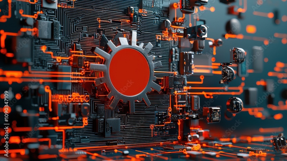 Aufkleber ai algorithm detecting data breach standards on a digital screen in a technology-focused environment