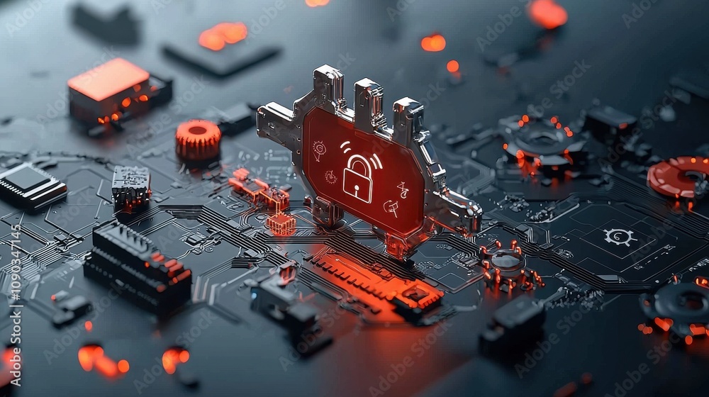 Poster Implementing an ai data model with layers of breach warnings and encryption standards in cybersecurity digital infrastructure technical documentation global perspective data management