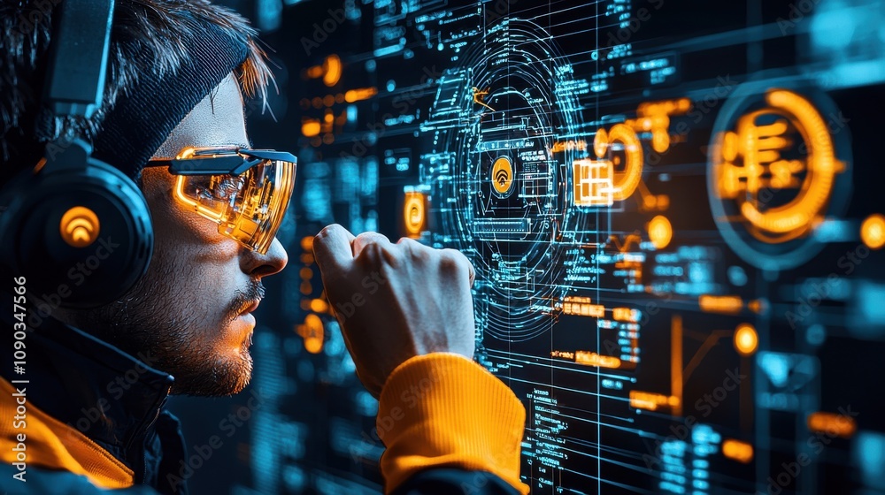 Leinwandbilder Cybersecurity command center response to breached ai systems analyzing threats and solutions in a high-tech environment