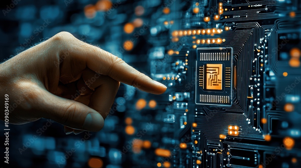 Fototapete Security expert analyzing ai algorithms under breach standard in a digital environment for cybersecurity insights