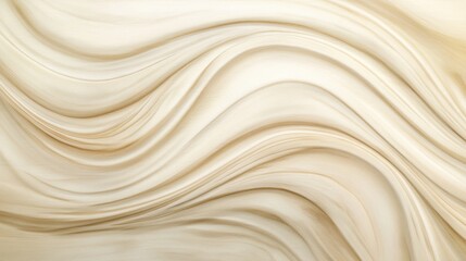 Fototapeta premium Abstract Cream Beige Flowing Curves Background