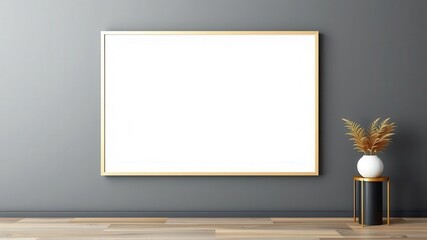 A realistic mockup of a blank poster and flyer displayed on a wall, promotion, business
