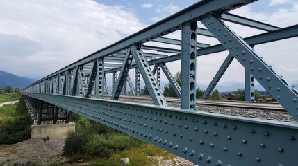 A Majestic Steel Bridge Spanning the Landscape