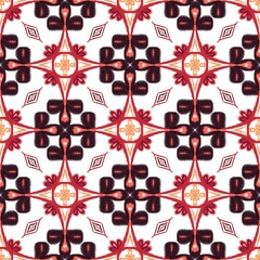 Ikat ethnic traditional seamless pattern on background.