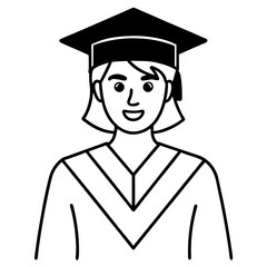 woman wearing graduation gown