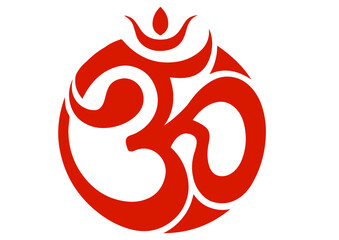 Obraz premium indian OM mantra symbol, indian religious symbol. swastik symbol, indian festival symbol. stylized om, OM symbol, hindu elements abstract swastika sign, red swastik symbol, hindu religious symbols