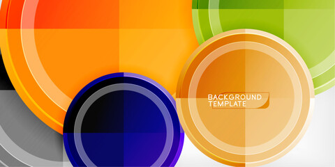 Fototapeta premium Minimal geometric abstract background. Circle triangle design