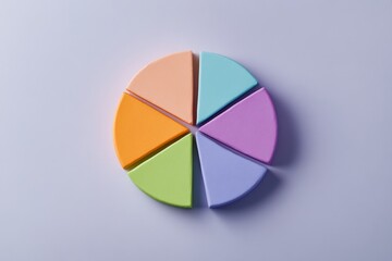Obraz premium Ahead plan visualized on a colorful pie chart, showcasing percentages of time allocated to various tasks