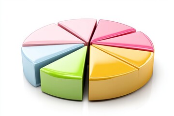 Obraz premium Ahead plan visualized on a colorful pie chart, showcasing percentages of time allocated to various tasks