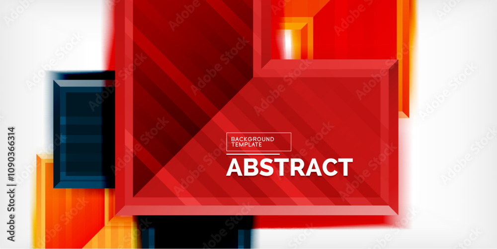 Poster Arrow symbols created with 3d effects and line texture geometric abstract background