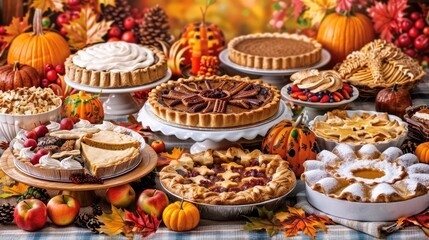 Festive Thanksgiving Day scene Thanksgiving Scene dinner. Roasted turkey garnished