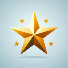 Obraz premium golden star on a white background