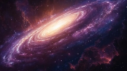 Obraz premium A Spiral Galaxy in Deep Space Showing Vibrant Colors and Stars