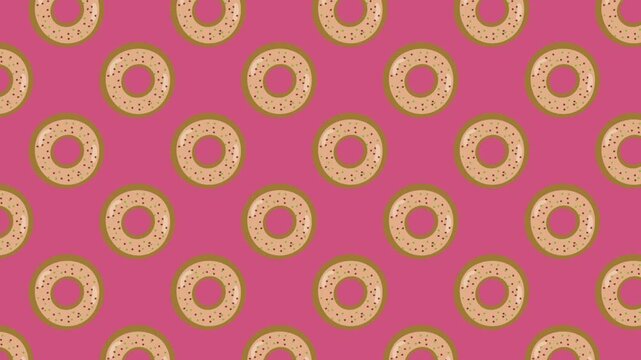 animated shifting donut pattern on solid color background