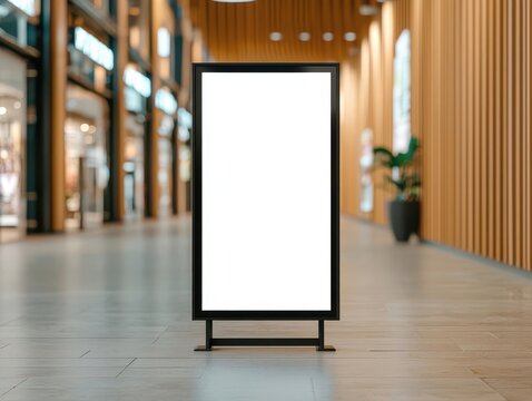 mockup template. Lightbox advertising mockup with customizable design
