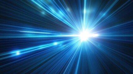 Obraz premium Abstract Light Speed Burst: A Dynamic Blue Ray of Energy