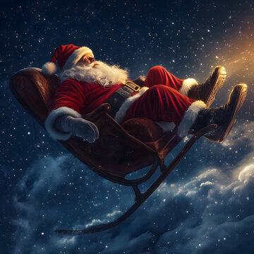 SANTA CLAUS EN EL FIRMAMENTO
