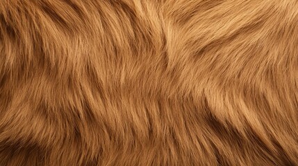 Fototapeta premium Close-up texture of light brown fur, showing soft, flowing strands.