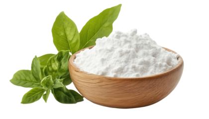 Isolated fresh baking soda on transparent background for home and wellness use natural ingredients food grade quality high resolution image for seo optimization