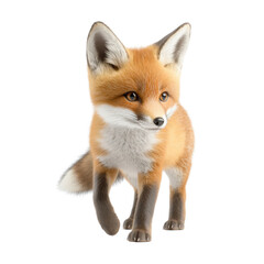 Adorable and Lively Red Fox in a Natural Setting, Captivating the Viewer with Its Bright Orange Fur and Playful Expression, Perfect for Nature and Wildlife Themes