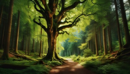 Obraz premium morning in the woods