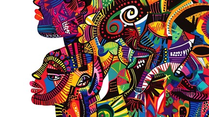 Colorful Abstract Portraits in Vibrant Design