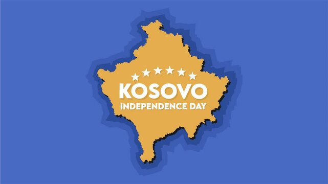happy kosovo independence day with kosovo flag