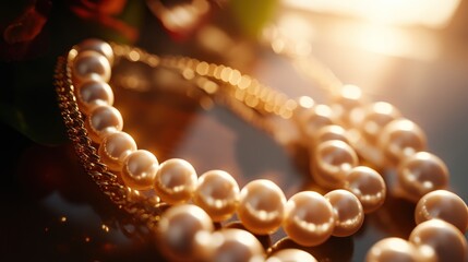 Pearl Necklace in Soft Sunlight
