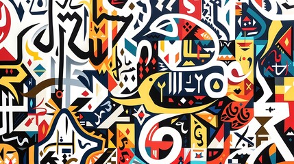 Obraz premium Vibrant Abstract Patterns in Colorful Design