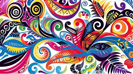 Vibrant Abstract Floral Pattern Design