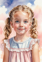 Fototapeta premium portrait of a little girl
