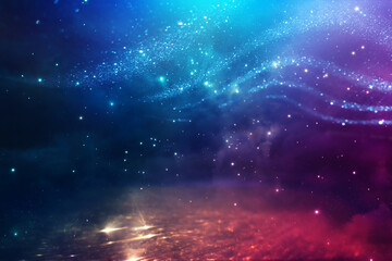 abstract glitter black, purple, blue lights background. de-focused