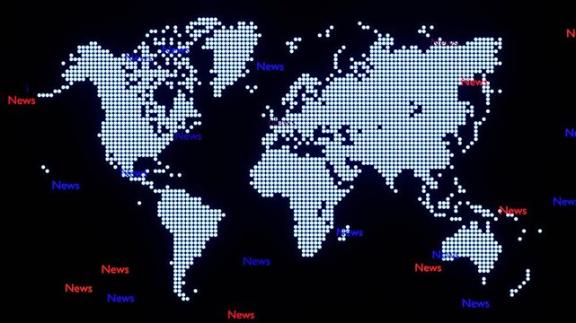 world map background for a newscast on a syndicated network 