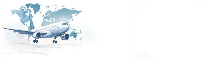 Fototapeta premium Cargo shipping banner event global logistics air transport business environment aerial view efficient supply chain management