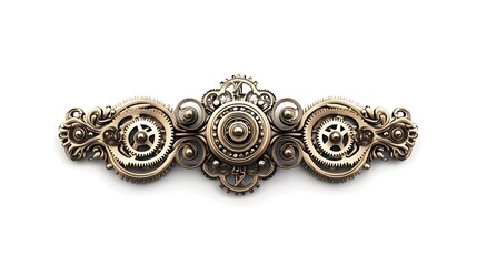 A steampunk-inspired frame of gears, cogs, and metallic elements surrounding a white background. This image evokes a sense of intricate machinery, innovation, and industrial design.