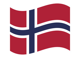 Fototapeta premium Flag of Norway. Norwegian national symbol in official colors. Template icon. Abstract vector background.