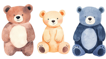 bear watercolor painting illustration 