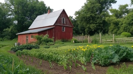 Homesteading, cultivating land and raising animals for self-sustainability and simple living