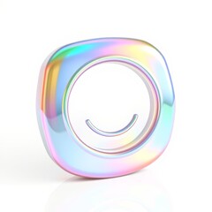 3D Holographic Icon of Goal-Oriented Motivation in Joyful, Iridescent Style with Copy Space