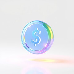 Obraz premium 3D Whimsical Financial Planning Icon for Transparent Overlay with Ethereal, Cartoonish Style and Clear Details