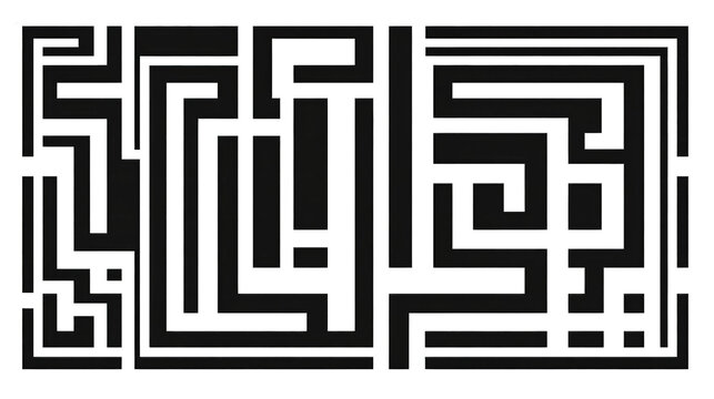 3w black and white stark geometric minimalism border transparant background