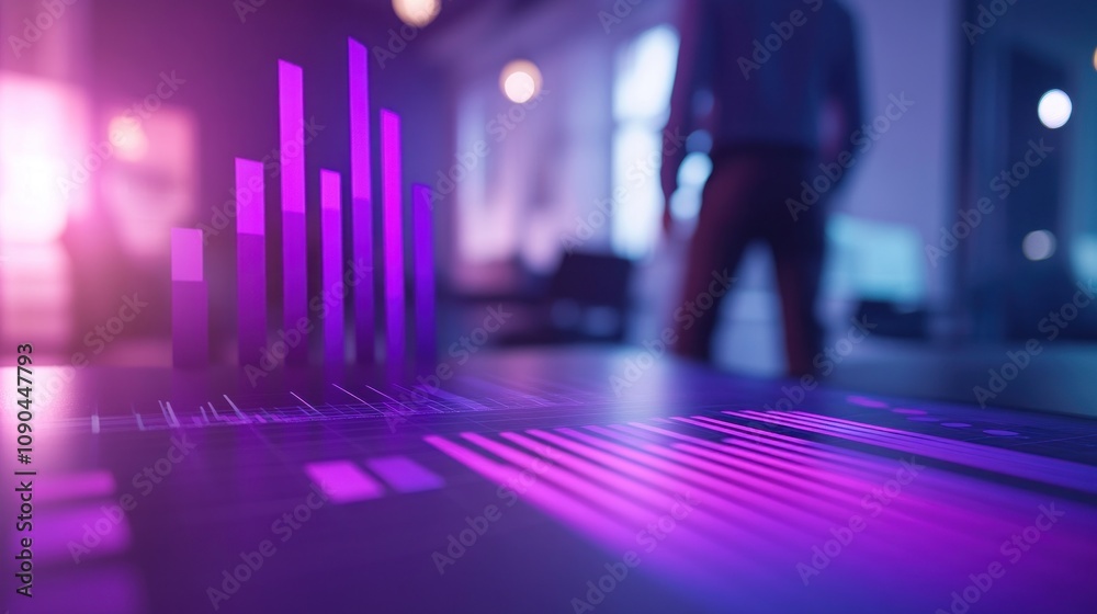 Aufkleber A digital workspace showcasing data visualizations in vibrant colors.